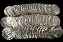 1957-P Brilliant Uncirculated Silver Roosevelt Dime Roll 50 Coins
