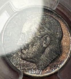 1957 P Roosevelt Silver Dime PCGS MS 66 Toned