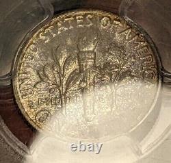 1957 P Roosevelt Silver Dime PCGS MS 66 Toned