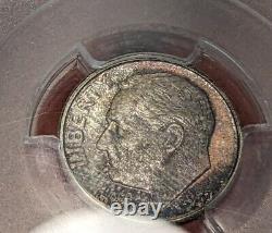 1957 P Roosevelt Silver Dime PCGS MS 66 Toned