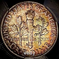 1958-D Roosevelt Dime graded MS65FB by PCGS Gem Rare Full Torch