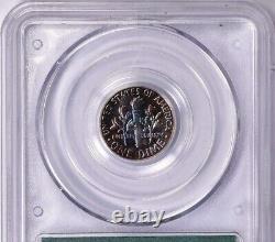 1958 Roosevelt Dime PCGS OGH PR67 Green Label Insane Electric Neon Blue Toned