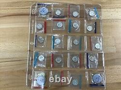 1959-1964 PD Roosevelt Silver Dime BU Mint Set Lot of 20 Assorted Coins E9775