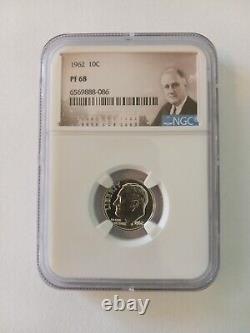 1960 1964 10c Silver Roosevelt Dime NGC PF68 Five Coin Lot, Portrait Label