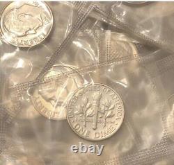 1960 1964 Gem Proof Roosevelt SILVER Dimes In Original Cello 50 Coins $5 Face