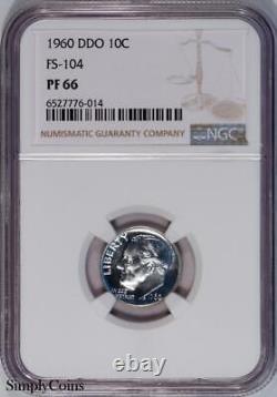 1960 DDO FS-104 Roosevelt Dime NGC PF66 PROOF 10c Silver #776-014