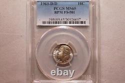 1960 D/d Roosevelt Dimerpm Fs-501 Graded Pcgs Ms65