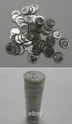 1961-P Solid Date Uncirculated Roll of 50 Silver Roosevelt Dimes