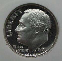 1961 Proof Roosevelt Dime NGC Graded PF 68 Ultra Cameo (10C pr68)