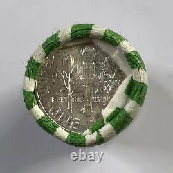 1962 D Roosevelt Dimes Roll Original Wrapped BU 50 90% Silver Coins Edr-15