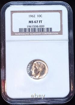 1962 Roosevelt Dime NGC MS67FT