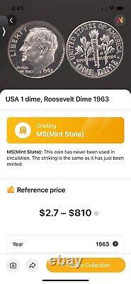 1963 10C (Proof) Roosevelt Dime