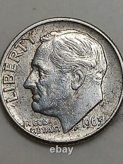 1963 D Mint Silver Dime(Double)