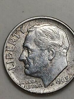 1963 D Mint Silver Dime(Double)