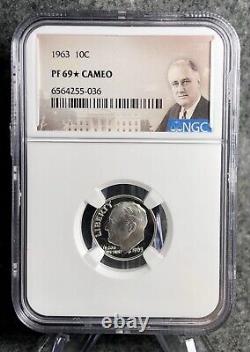1963 NGC PF 69 Star Cameo Proof Silver Roosevelt Dime Philadelphia Mint Nice