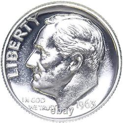 1963 (P) Roosevelt Dime Roll Gem 90% Silver Proof 50 US Coins