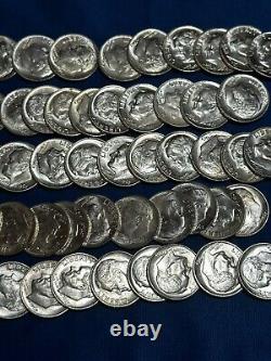 1963 P Roosevelt dime silver Uncirculated roll 50 coins Free Shipping