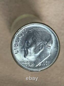 1963 P Roosevelt dime silver choice BU roll 50 coins
