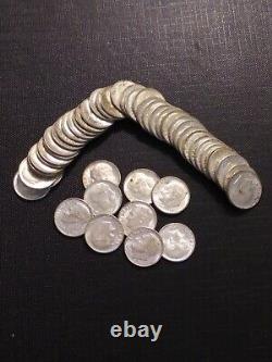 1963 Silver Roosevelt Dimes Whole Roll 50 Coins