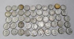 1963 US Dimes, 90% Silver Roll of 50