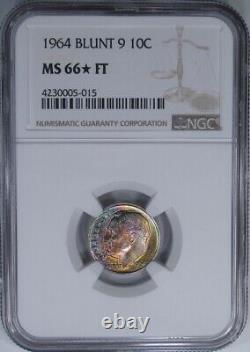 1964 10c Ngc Ms66ft (ngc Star) Blunt 9 Roosevelt Single & Finest Known