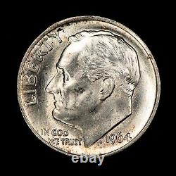 1964 10c Silver Roosevelt Dime PQ Dramatic Rainbow Toning BU Y5700