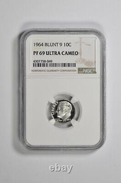 1964 Blunt 9 10C Proof Silver Roosevelt Dime NGC PF 69 Ultra Cameo