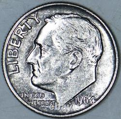 1964-D/D Separated FS-502 Roosevelt Dime Choice AU