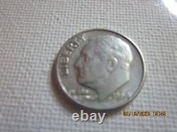 1964 D Double die on One Dime on a reverse Roosevelt silver dime
