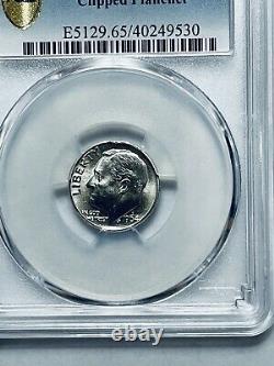 1964-D Roosevelt Silver Dime PCGS MS65 Mint Error Clipped Planchet Gold Shield