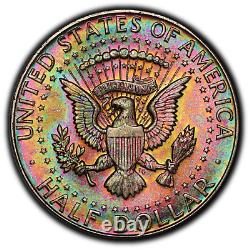 1964 Kennedy Half Dollar + 1946 Roosevelt Dime Monster Toning PCGS Error Label