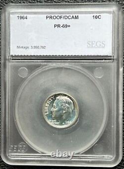 1964 Roosevelt Dime 10c PR69+ Proof/DCAM Uncirculated Coin (#9-550)