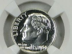 1964 Roosevelt Silver Dime Pointed 9 NGC Proof PF 69 CW15