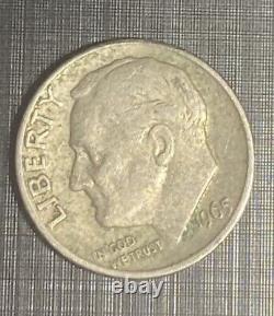 1965 Rare No Mint Mark Roosevelt Dime