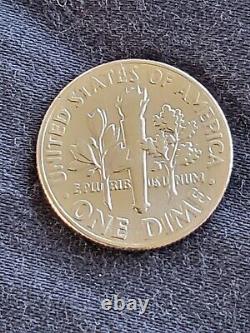 1965 Rare Roosevelt Dime US Coin Fine Condition No Mint Mark