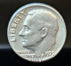 1979 No Mint Mark Roosevelt Dime & Error (great Condition)