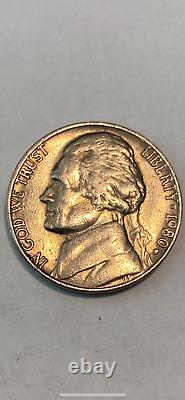 1980 P Jefferson Nickel P Filled Mint