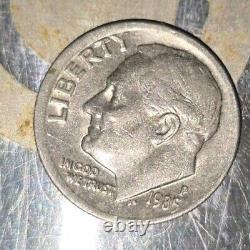 1985p Roosevelt Dime EXTREMELY Off Center