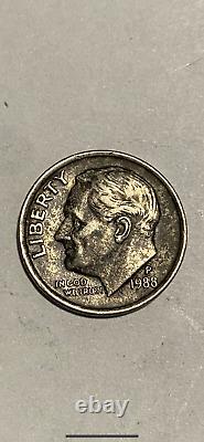 1988 P ROOSEVELT Dime BROAD-STRUCK ERROR