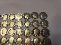 1992 1998 Mixed 90% Silver Proof Roosevelt Dime Roll (50 Pcs)