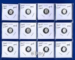 1992 2023 S Silver Proof Roosevelt Dime Set-Gem Proof-32 Dimes