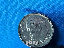 1993P Roosevelt Dime, Error coin. Severely Raised rim with No rim ridge