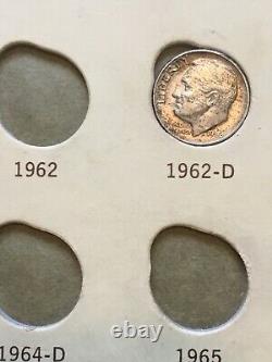 19 Roosevelt Dime 10 Cent Coin 6 SILVER TONED BLUE GOLD COIN 1946 1946S 1960D
