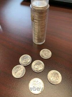 1 Roll (50 dimes) 90% Silver 1964 or earlier Mix Dates Mints $5.00 Face