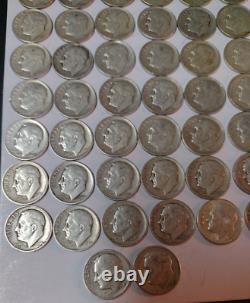 (1 roll) 1949 S Roosevelt Dimes-Avg. Circulation-Key Date (50 coins)