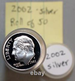2002 S Roosevelt Silver PROOF Dimes 10c US Coins Beautiful Coins Uncirculated