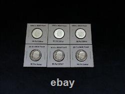 2012 s 2017 s 90% Silver Proofs Roosevelt Dimes (6 coins)