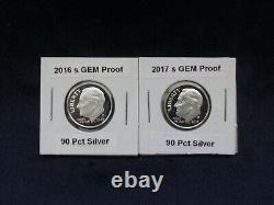 2012 s 2017 s 90% Silver Proofs Roosevelt Dimes (6 coins)