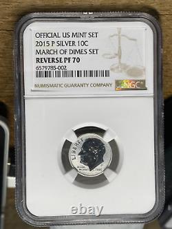 2015 P March Of Dimes Roosevelt 10c Silver Proof, NGC Certified RP 70, 5-002