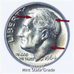 20 90% Silver 1964 d Roosevelt Dimes